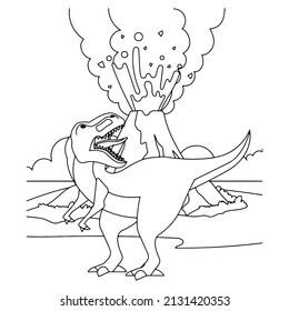 Dinosaur coloring pages for kids