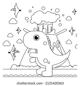 Dinosaur coloring pages for kids