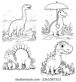 Dinosaur coloring pages for kids