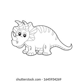 dinosaur colouring page. Cute dinosaur coloring page. Cartoon dinosaur colouring page.
