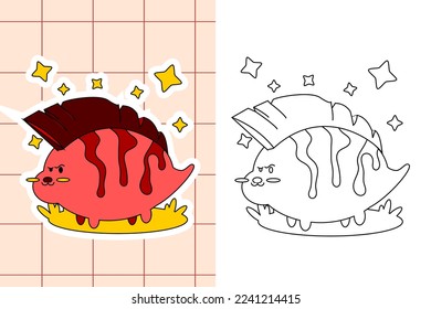 dinosaur colouring page and sticker for toddler