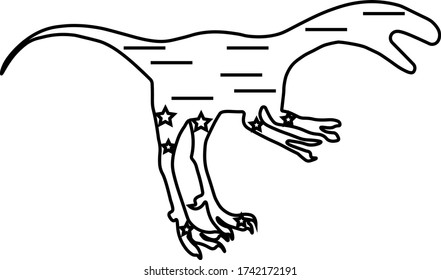dinosaur "compsognathus" from the jurassic era