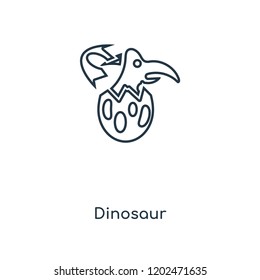 Dinosaur concept line icon. Linear Dinosaur concept outline symbol design. This simple element illustration can be used for web and mobile UI/UX.