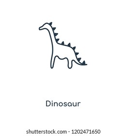 Dinosaur concept line icon. Linear Dinosaur concept outline symbol design. This simple element illustration can be used for web and mobile UI/UX.