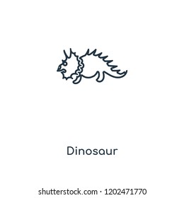 Dinosaur concept line icon. Linear Dinosaur concept outline symbol design. This simple element illustration can be used for web and mobile UI/UX.