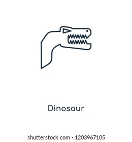 Dinosaur concept line icon. Linear Dinosaur concept outline symbol design. This simple element illustration can be used for web and mobile UI/UX.