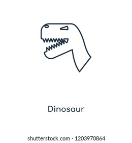 Dinosaur concept line icon. Linear Dinosaur concept outline symbol design. This simple element illustration can be used for web and mobile UI/UX.