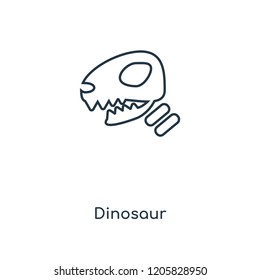 Dinosaur concept line icon. Linear Dinosaur concept outline symbol design. This simple element illustration can be used for web and mobile UI/UX.