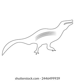 Dinosaur Continuous one line drawing illustration art vector design