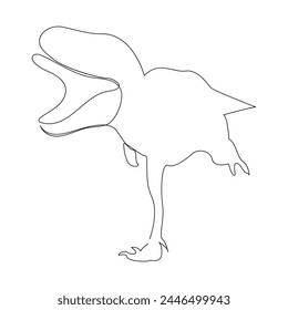 Dinosaur Continuous one line drawing illustration art vector design