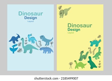 Dinosaur Cover Page Design Layout
