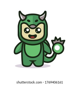 Dinosaur cute mascot vector design