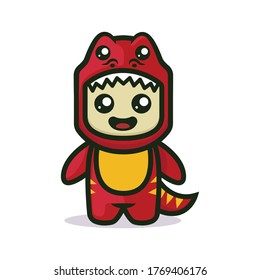 Dinosaur cute mascot vector design