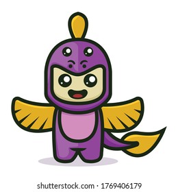 Dinosaur cute mascot vector design