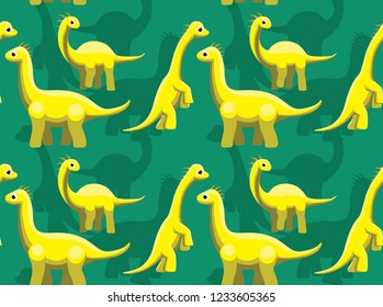 Dinosaur Cute Sonorasaurus Cartoon Background Seamless Wallpaper