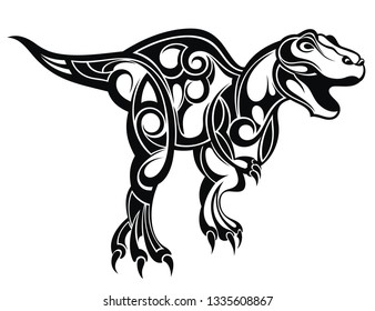 Dinosaur. Decorative ornamental Dinosaur for your design
