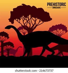Dinosaur design over sunshine background,vector illustration