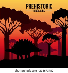 Dinosaur design over sunshine background,vector illustration