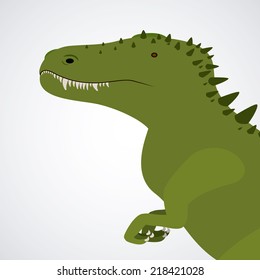 Dinosaur design over white background, vector illustration