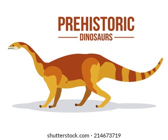 Dinosaur design over white background,vector illustration