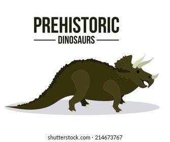 Dinosaur design over white background,vector illustration