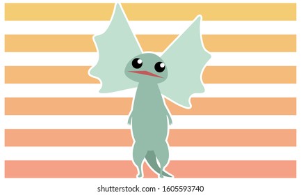 Dinosaur dilophosaurus vector illustration - white border