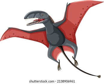 A dinosaur dimorphodon on white background illustration