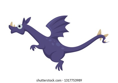 Dinosaur dino prehistoric animal vector isolated illustration. Generation of beasts, monsters with tails and wings, creature breathing with fire. Reptile brontosaurus realistic creature