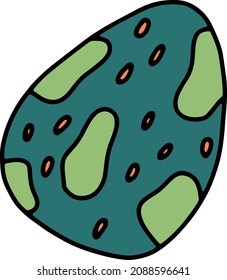 Dinosaur doodle colorful egg vector isolated illustration. Nursery decoration. Prints for kids