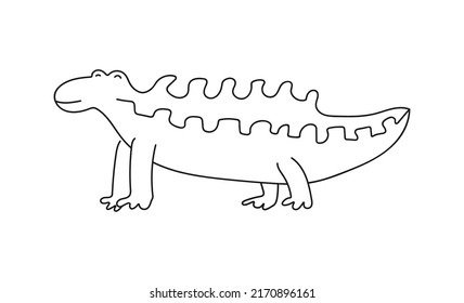 ilustración vectorial aislada del doodle de dinosaurio