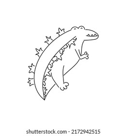 dinosaur doodle isolated vector illustration