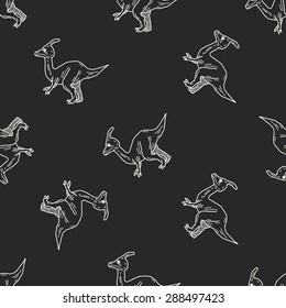 dinosaur doodle seamless pattern background