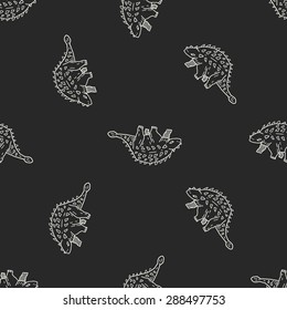 dinosaur doodle seamless pattern background