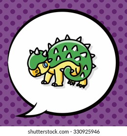dinosaur doodle, speech bubble