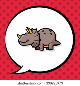 dinosaur doodle, speech bubble