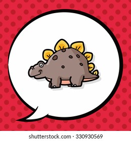 dinosaur doodle, speech bubble