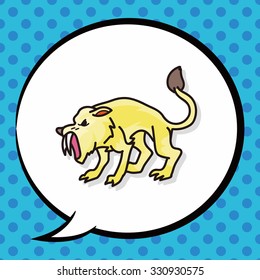 dinosaur doodle, speech bubble