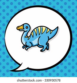 dinosaur doodle, speech bubble