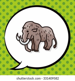 dinosaur doodle, speech bubble