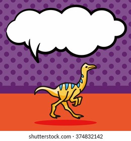 dinosaur doodle, speech bubble