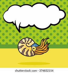 dinosaur doodle, speech bubble