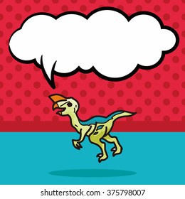 dinosaur doodle, speech bubble