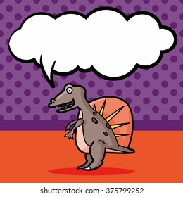 dinosaur doodle, speech bubble