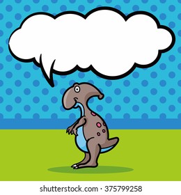 dinosaur doodle, speech bubble