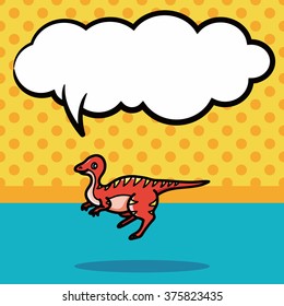 dinosaur doodle, speech bubble