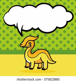 dinosaur doodle, speech bubble