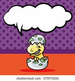 dinosaur doodle, speech bubble