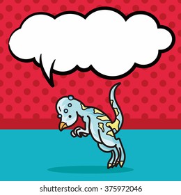 dinosaur doodle, speech bubble