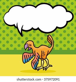 dinosaur doodle, speech bubble