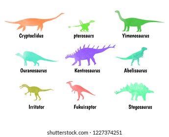 Prehistoric Beast Set Bundles Isolated On Stock Vector (Royalty Free ...